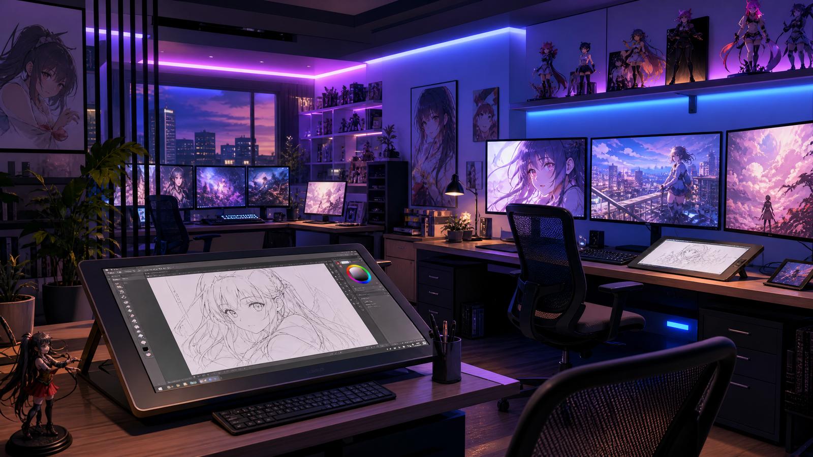 每日吃瓜动漫制作工作室实景